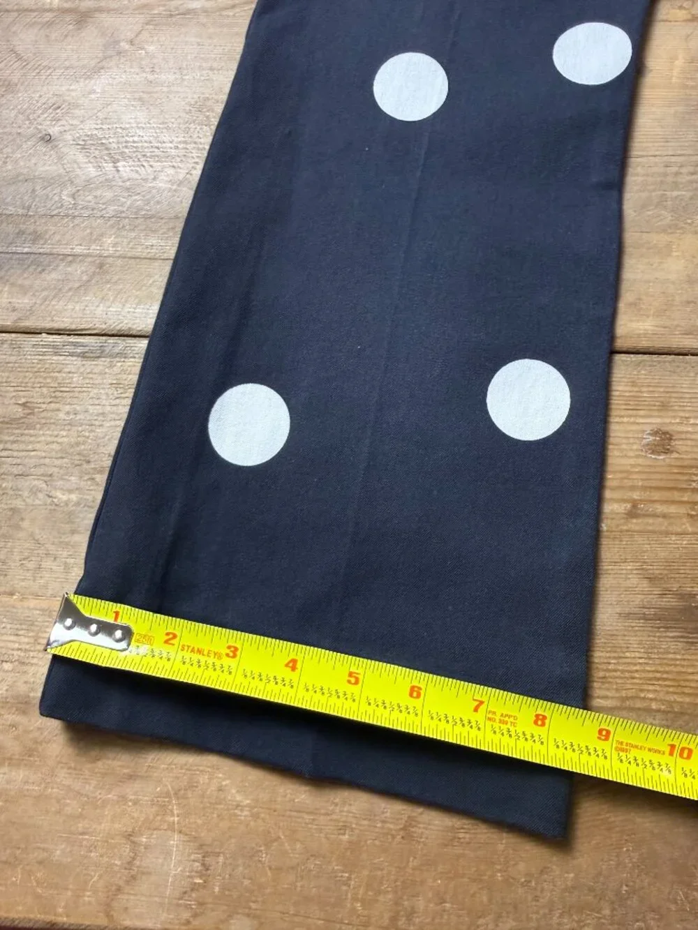 Derek Lam 10 Crosby | Size 8 | Cropped Flare Pants in Black and Ivory Polka Dot - Picture 11 of 15